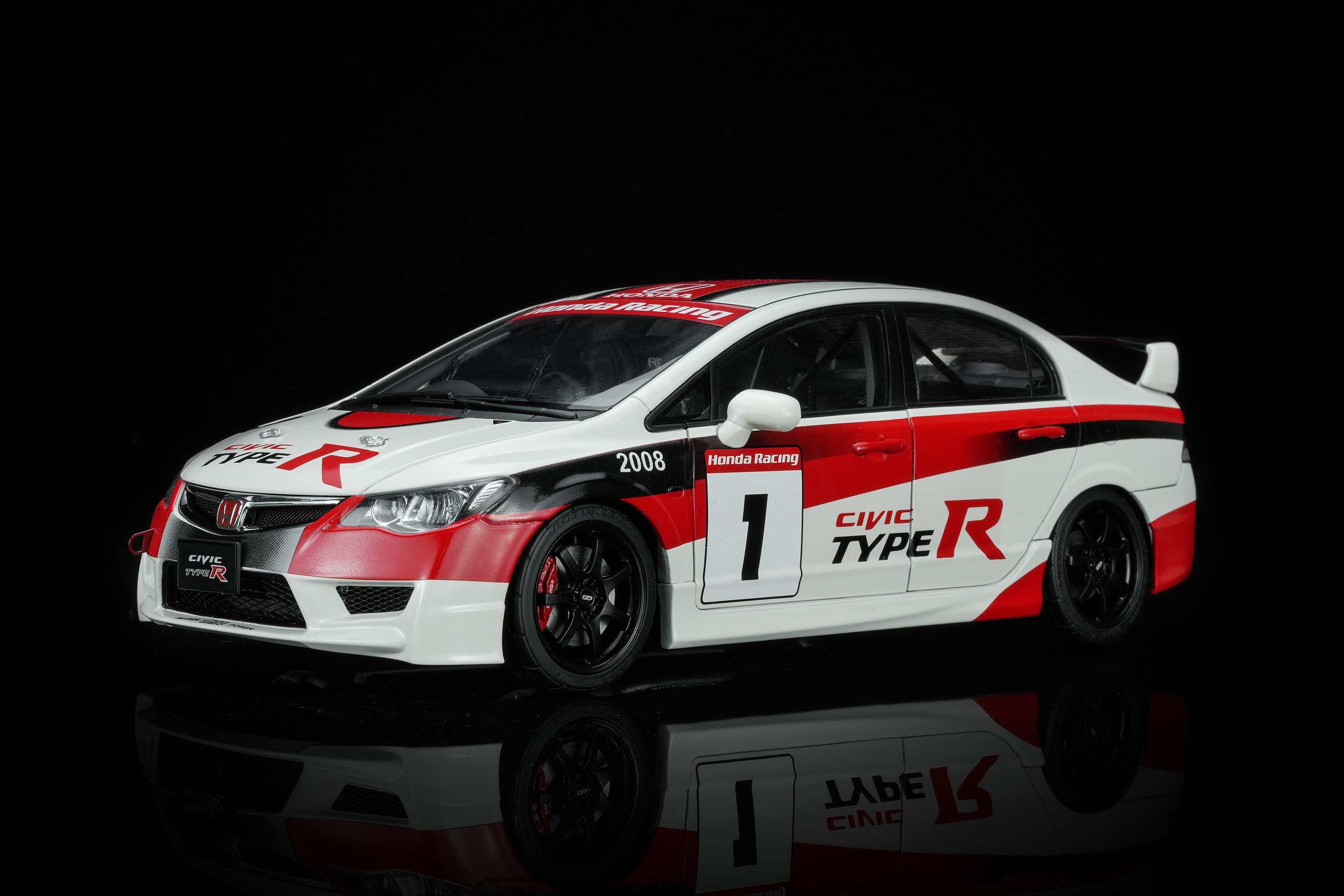 MotorHelix モーターヘリックス 1/18 ミニカー ダイキャストモデル 2012年モデル ホンダ シビック HONDA - CIVIC TYPE-R No.1 JAPAN ONE MAKE RACE 2012|ディー・ティー・ダブリュー