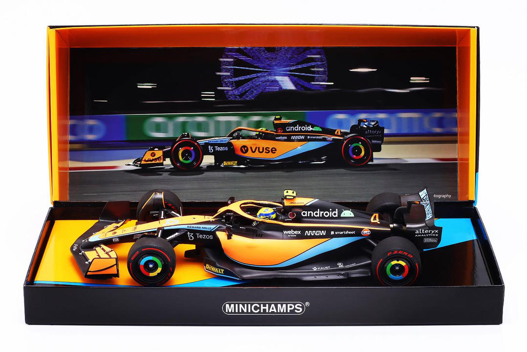Minichamps ミニチャンプス 1/18 ミニカー レジン プロポーションモデル 2022年バーレーンGP マクラーレン MCLAREN F1 TEAM MCL36 - LANDO NORRIS - BAHRAIN GP 2022 特別ギフトボックス仕様|ディー・ティー・ダブリュー