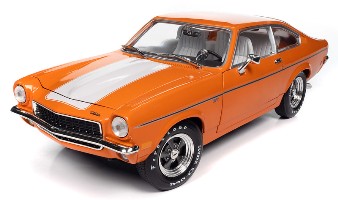 Autoworld オートワールド 1/18 ミニカー ダイキャストモデル 1973年モデル シボレー Chevrolet Vega GT オレンジ｜ディー・ティー・ダブリュー