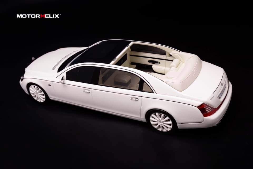 楽天市場 Motorhelix 1 18 ミニカー レジン プロポーションモデル 08年モデル マイバッハ 62s ランドレー Maybach 62s Landaulet Antigua White Met パールホワイト ディー ティー ダブリュー