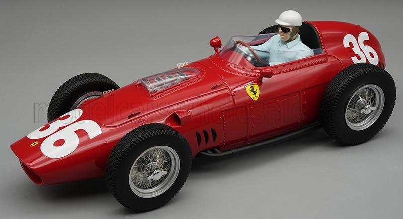 Tecnomodel テクノモデル 1/18 ミニカー レジン プロポーションモデル 1960年モナコGP フェラーリ FERRARI - F1 DINO 246/256 TEAM SCUDERIA FERRARI No.36 MONACO GP (with pilot figure) 1960 PHILIP HILL ドライバーフィギュア付き｜ディー・ティー・ダブリュー