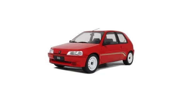 Otto Mobile オットモビル 1/12 ミニカー レジン プロポーションモデル 1993年モデル プジョー Peugeot 106 Ph.1 Rallye Red P0KB 1993 レッド|ディー・ティー・ダブリュー