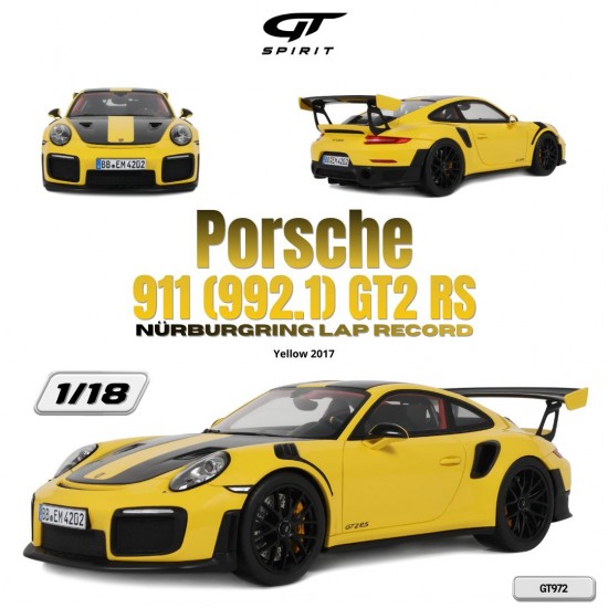 GT Spirit gts972 1/18 ミニカー レジン プロポーションモデル 2017年モデル ポルシェ PORSCHE - 911 991-2 GTS2 RS COUPE NURBURGRING LAP RECORD (6 minutes 47.3 seconds) 2017｜ディー・ティー・ダブリュー