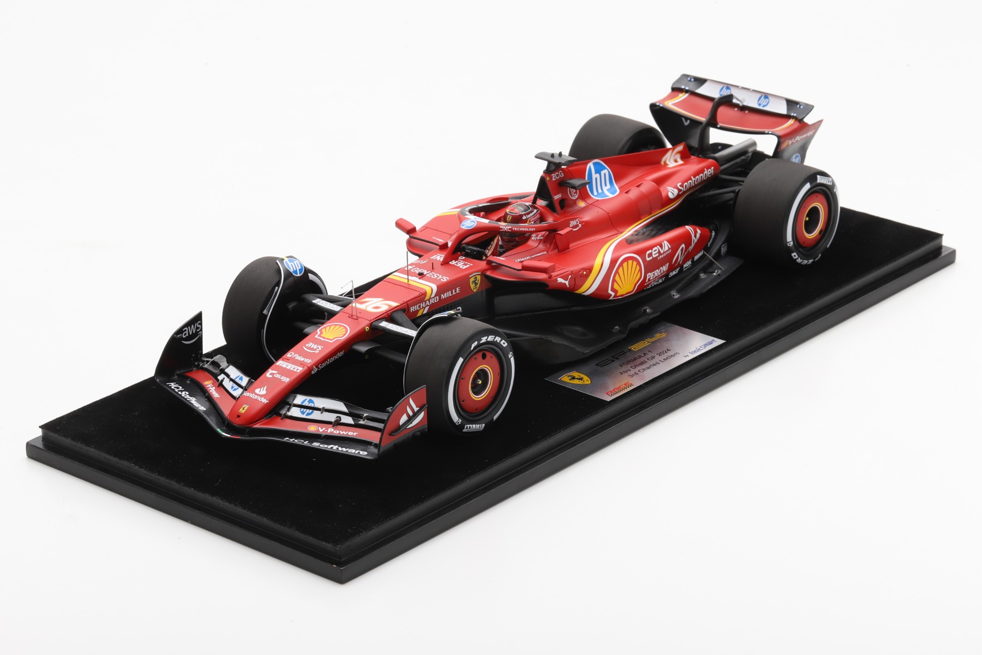Looksmart 1/18 ミニカー レジン・プロポーションモデル 2024年12月アブダビGP 第3位 フェラー リ FERRARI - F1 SF-24 TEAM SCUDERIA FERRARI No.16 3rd ABU DHABI GP 2024 CHARLES LECLERC チャールズ・レクラーク｜ディー・ティー・ダブリュー