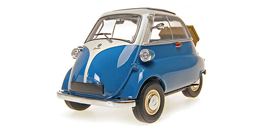 Minichamps ミニチャンプス 1/18 ミニカー ダイキャストモデル 1955年モデル BMW Isetta 1955 ブルー/ホワイト｜ディー・ティー・ダブリュー