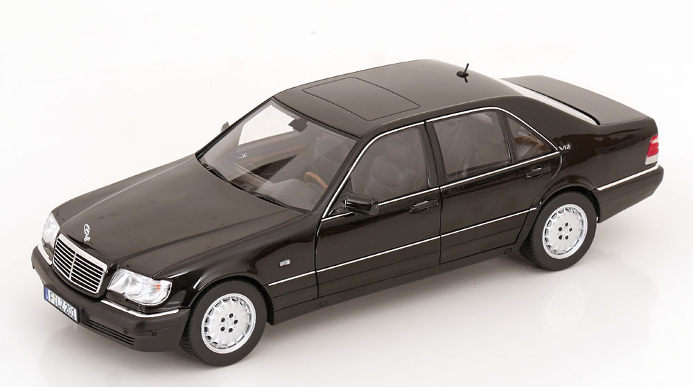 Norev ノレヴ 1/18 ミニカー ダイキャストモデル 1997年モデル メルセデスベンツ MERCEDES BENZ - S-CLASS S600 1997 Obsidian Black Metallic ブラックメタリック