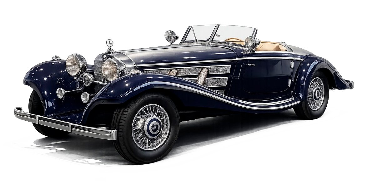 CMC 1/18 スケール ダイキャストモデル 1935年モデル メルセデスベンツ MERCEDES BENZ - 500K SPEZIAL ROADSTER CABRIOLET OPEN 1935 ブルー