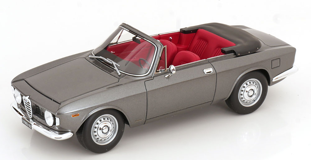 Mitica 1/18 ミニカー レジン プロポーションモデル 1964年モデル ALFA ROMEO GIULIA 1600 GTC CABRIOLET Open 1964 INTERIOR RED - GRIGIO MET グレーメタリック｜ディー・ティー・ダブリュー