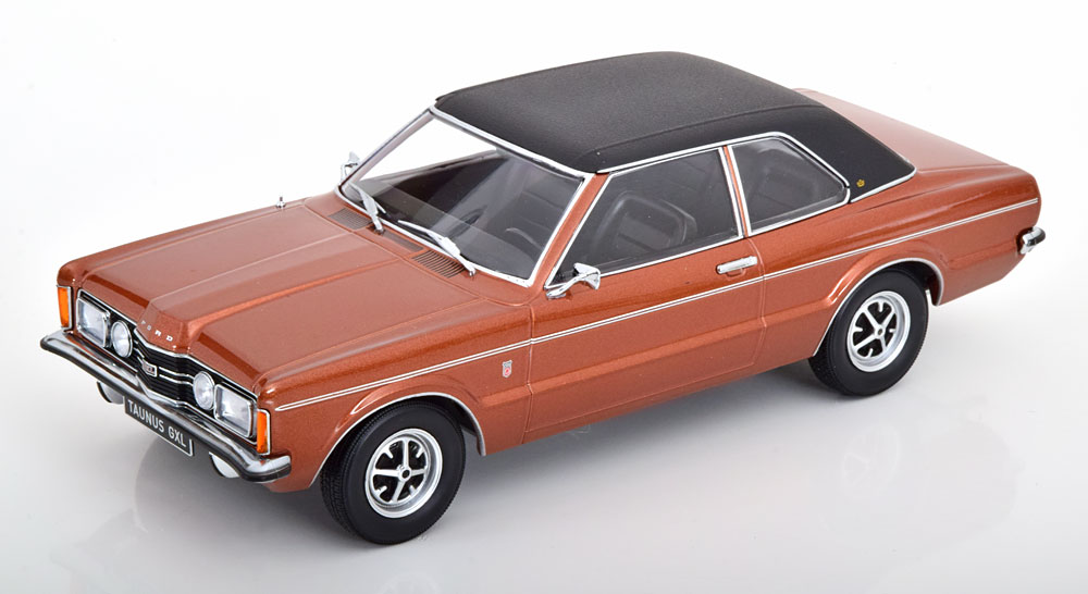 KK Scale 1/18 ミニカー ダイキャストモデル 1971年モデル フォード FORD ENGLAND - TAUNUS GT 1971 カッパーメタリック｜ディー・ティー・ダブリュー