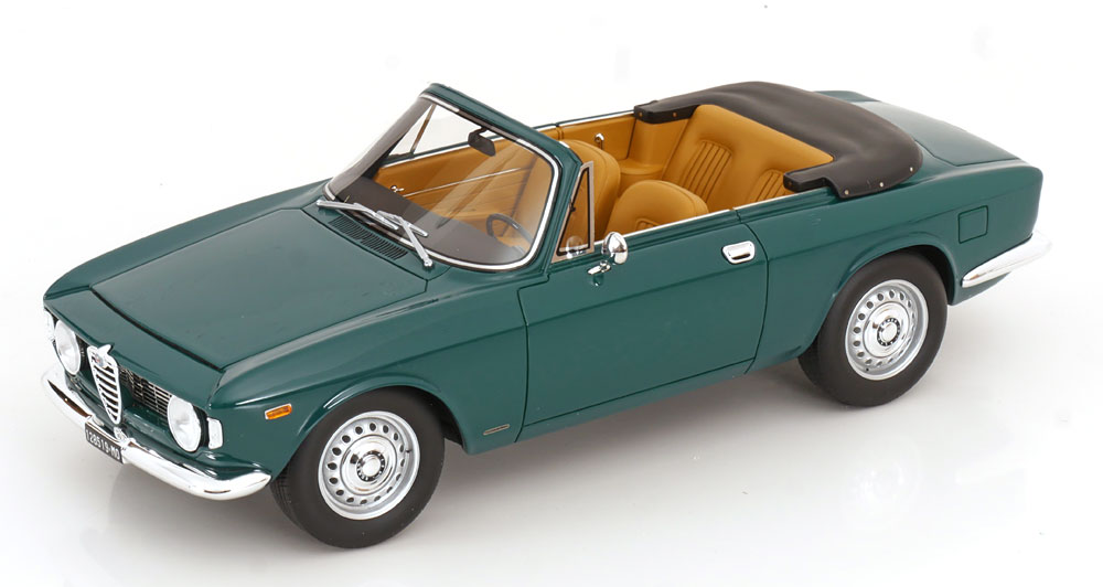 Mitica 1/18 ミニカー レジン プロポーションモデル 1964年モデル ALFA ROMEO GIULIA 1600 GTC CABRIOLET Open 1964 INTERIOR CINGHIALE - VERDE PINO 216 グリーン｜ディー・ティー・ダブリュー