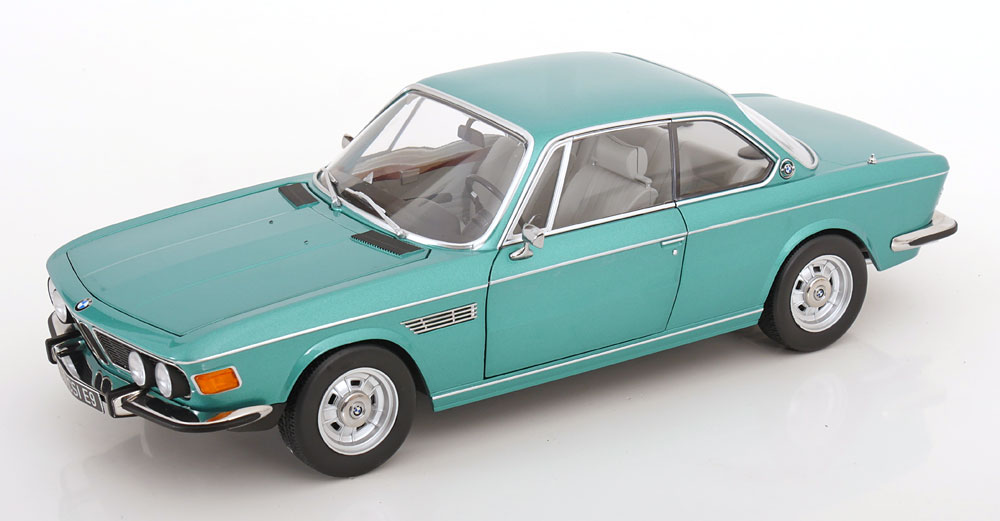 KK Scale 1/12 ミニカー ダイキャストモデル 1971年モデル BMW - 3.0 CSi E9 COUPE 1971 ALLUMINIUM RIMS アルミホイール TURQUOISE MET ターコイズメタリック