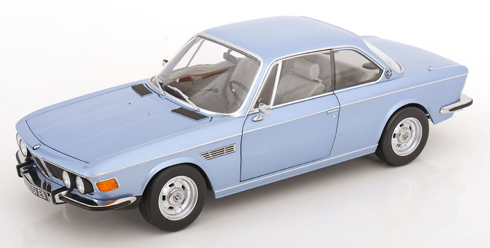 KK Scale 1/12 ミニカー ダイキャストモデル 1971年モデル BMW - 3.0 CSi E9 COUPE 1971 ALLUMINIUM RIMS アルミホイール ライトブルーメタリック