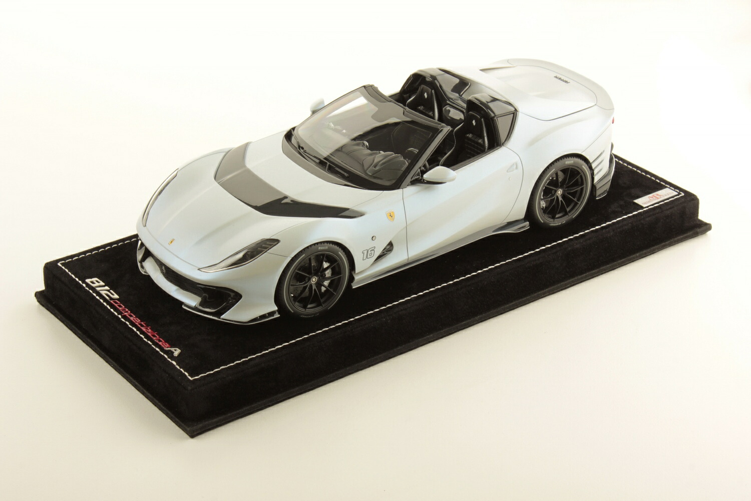 MR Collection 1/18 ミニカー レジン プロポーションモデル 2022年モデル フェラーリ FERRARI - 812 COMPETIZIONE A SPIDER No.16 PERSONAL CAR CHARLES LECLERC 2022 BIANCO ONDA MARINA MATT マットホワイト|ディー・ティー・ダブリュー