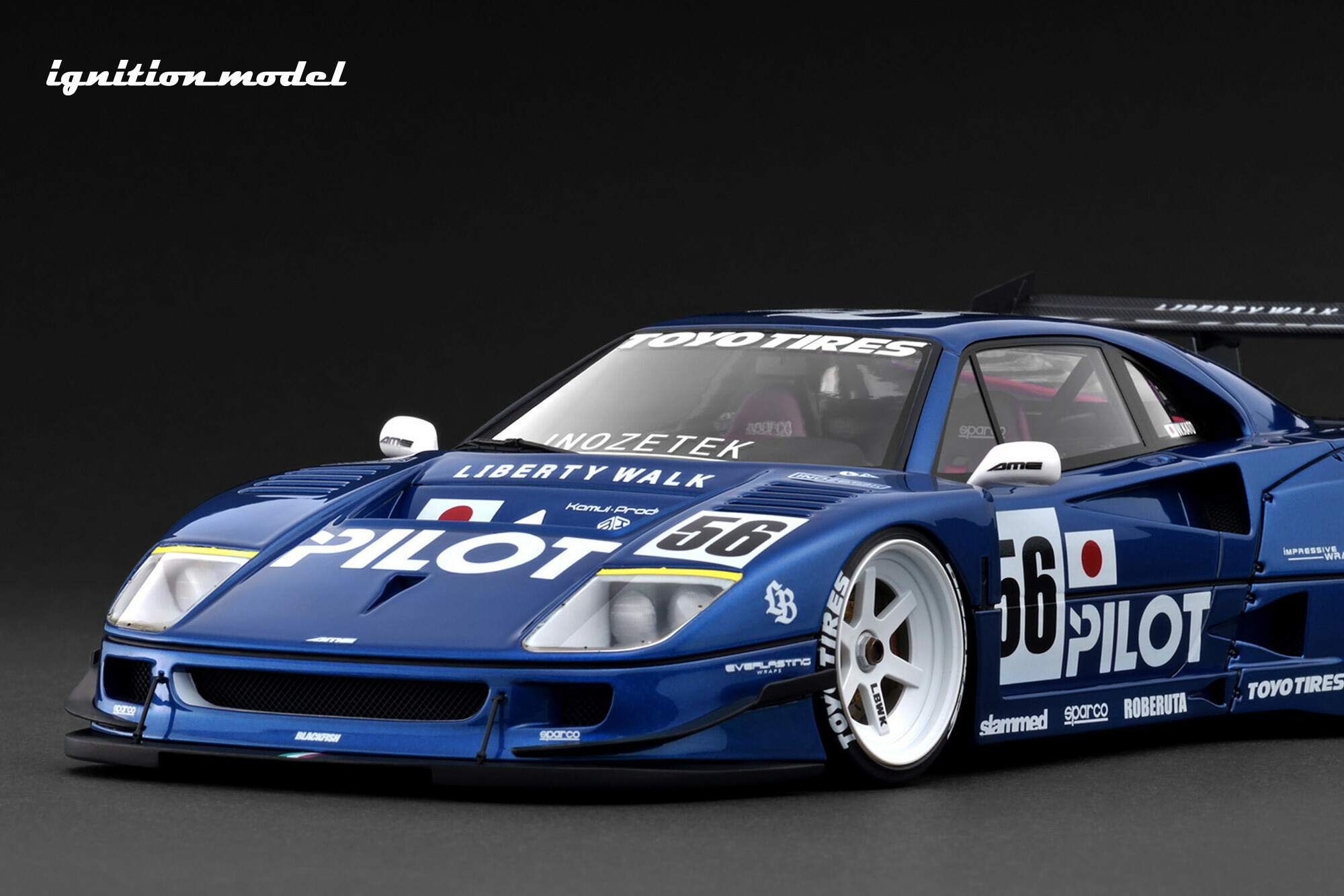 Ignition Model イグニッションモデル 1/18 ミニカー レジン プロポーションモデル 2023年モデル LB-WORKS 40 ブルーメタリック
