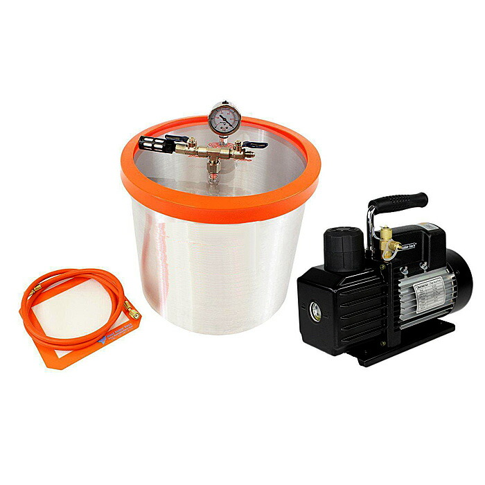 メール便送料無料05 真空脱泡器、真空ポンプ(排気60L)、フィギュア 
