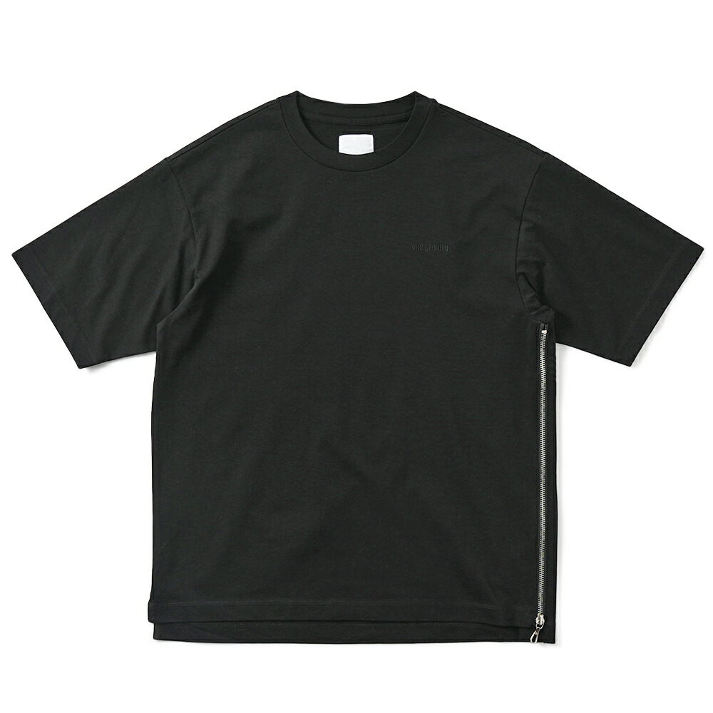 onegravity ワングラビティ サイドジップ ショートスリーブカットソー 51-234-13-040092 BLACK