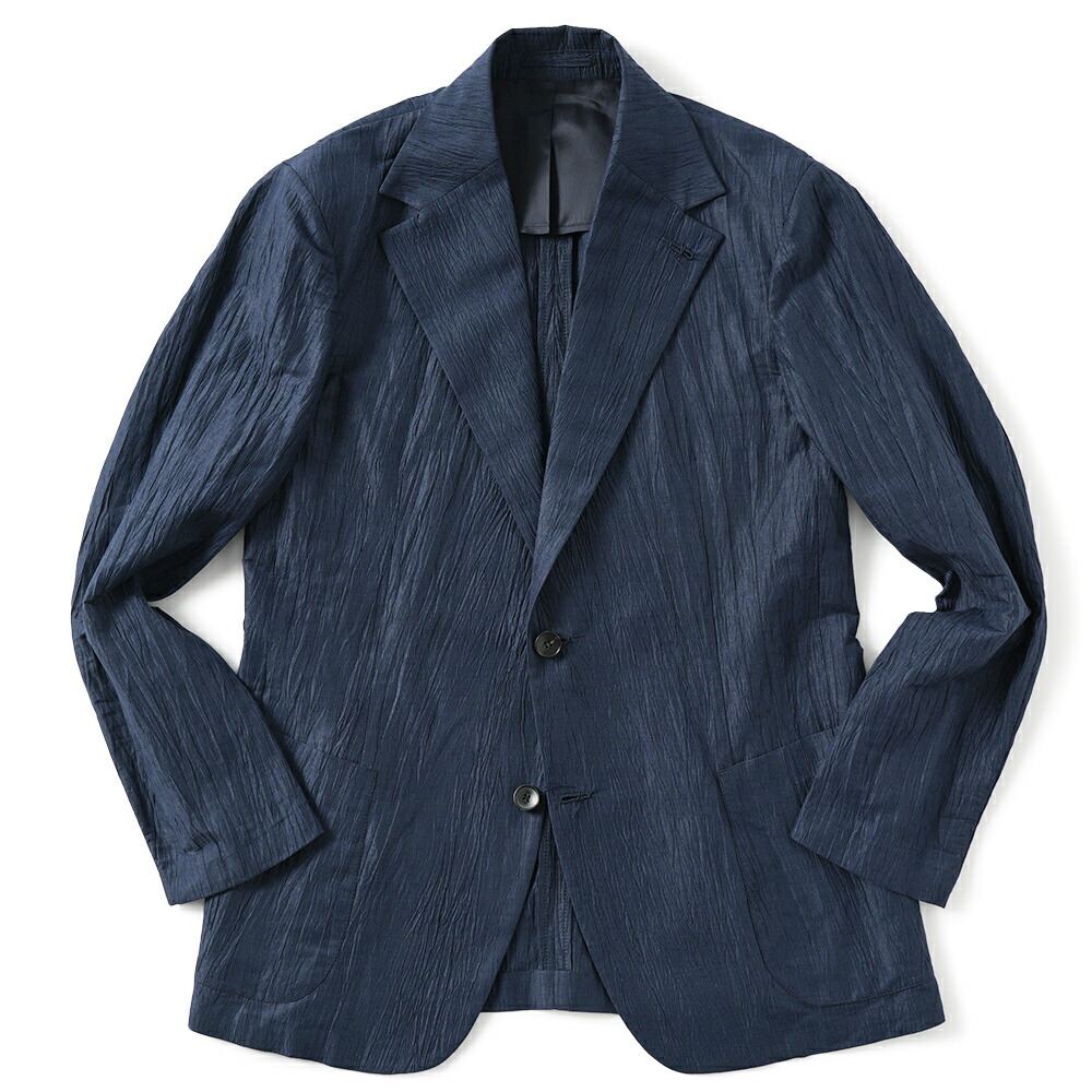 Finjack フィンジャック コットン・リネン 楊柳 2B ジャケット SGS-TXJ005 NAVY 45,045円