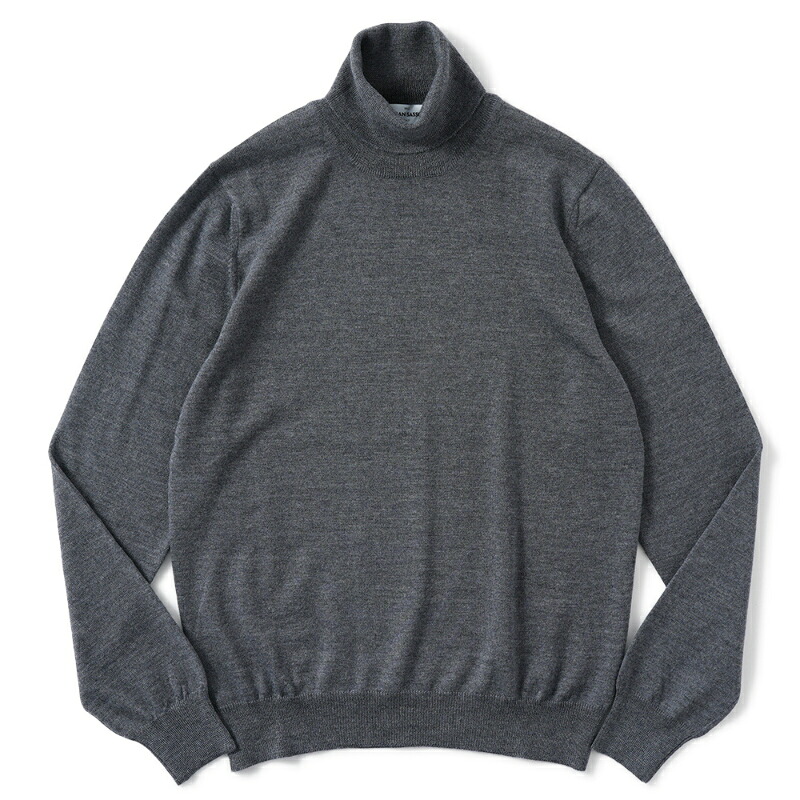 GRAN SASSO グランサッソ メリノウール ニット タートルネック ロングスリーブ 55157/14290 GRAY