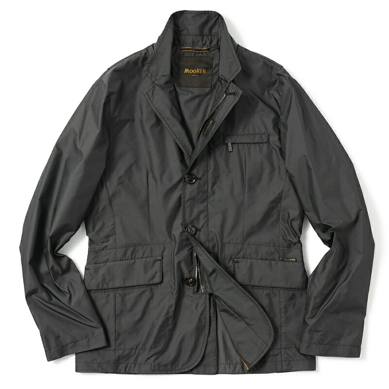 MOORER ムーレー GHIBERTI-KM ギベルティ ポリエステル 3Bジャケット ブルゾン D.GRAY