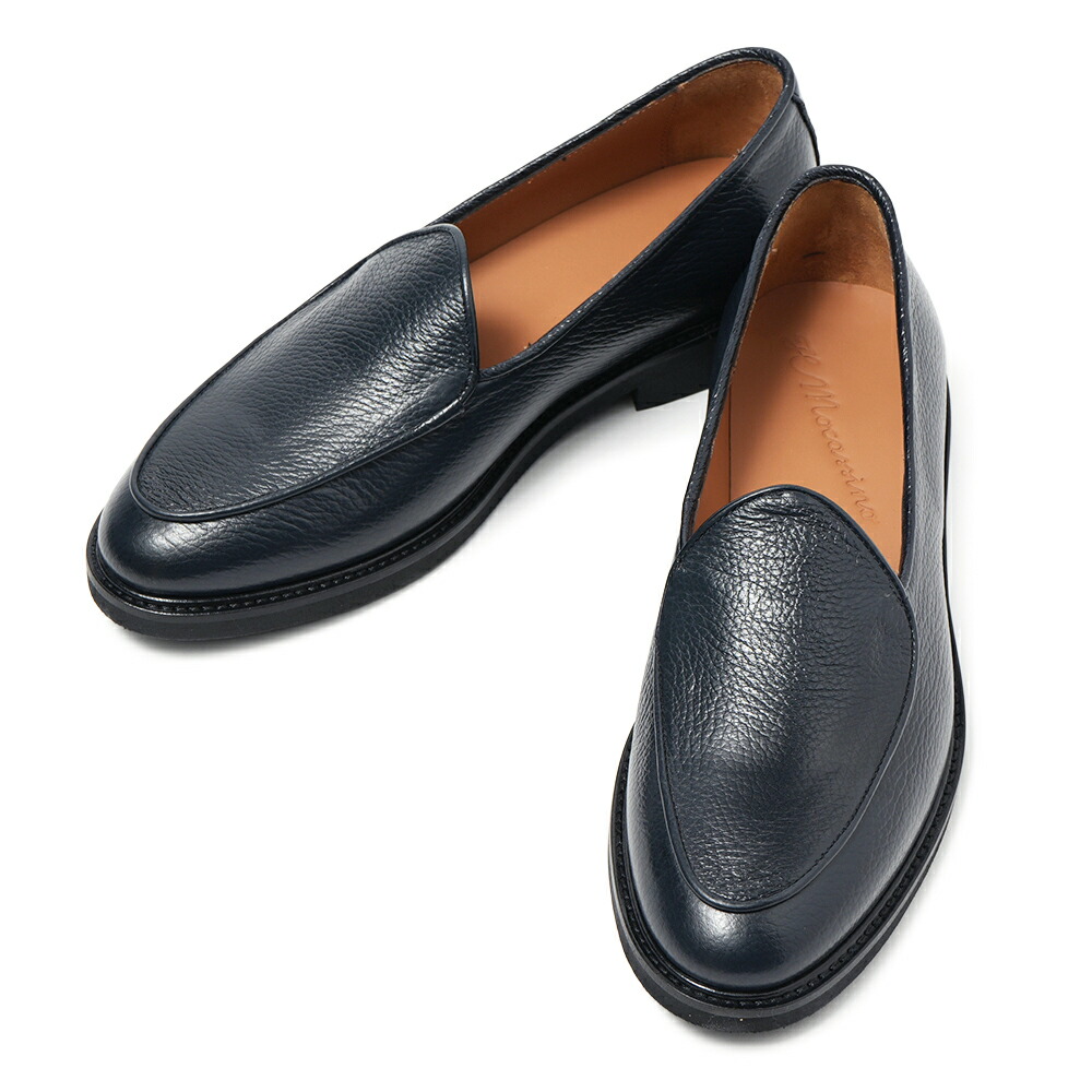 IL MOCASSINO イルモカシーノ シュリンクレザー ラバーソール ベルジャンシューズ BOLGHERI 02 NAVY 26,981円