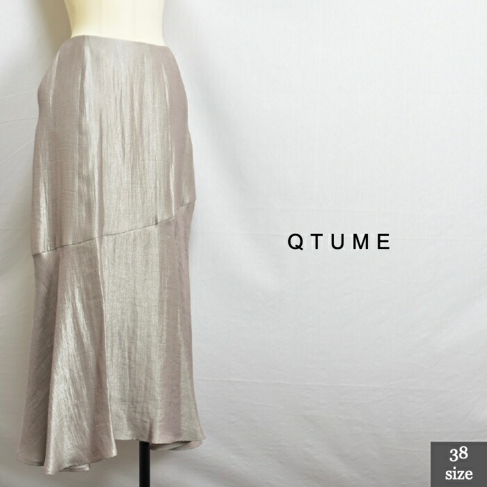 sale QTUME クチューム　410-26064 ペプラムスカート！日本製　サイズ38 colベージュ(84) 072407531062 col51｜DUEL8COCO 9,117円