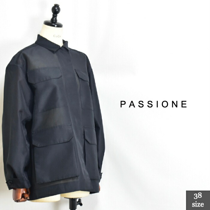 Sale passione パシオーネ 526411 シアーベーカージャケット！中国製 サイズ38 colブラック(99) 012503505053 col13｜DUEL8COCO 13,213円
