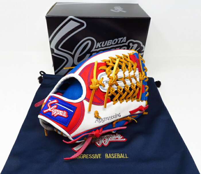 ベイスボール ソフトボール 【当店一風変わった♪】久保田強打者 軟式 購入注文グローヴ 地球儀 外野手手用 KSN-SPT 湯もみ型付け無料 押さえる SLUGGER 原則として軟式・ホンブルグ帽兼用グローヴ 右投げ 青碧×白いこと×赤いこと