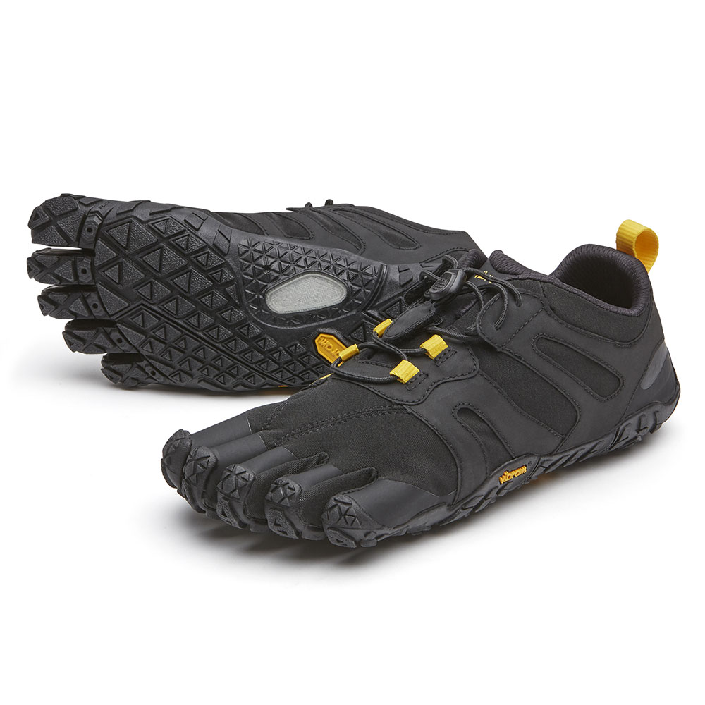 ビブラムファイブフィンガーズ V-Trail 2.0 トレイルランニングシューズ トレーニング Vibram FiveFingers 19W7601 Black-Yellow / ブラック-イエロー 五本指 5本指シューズ トレッキング トレイルラン ランニング ウォーキング 靴|スポーツダグアウト