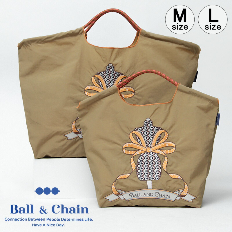 Ball＆Chain(ボールアンドチェーン) ロンドンエコバッグ Ball&Chain(ボールアンドチェーン) RYU.SANPANCHO/Mサイズ 刺繍