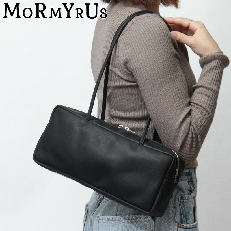 mormyrus モルミルス バッグ トートバッグ ショルダーバッグ 肩掛け レザー 牛革 ブラック 黒 日本製 グロスレザー ミニボストン 横長バッグ トート M174 ★