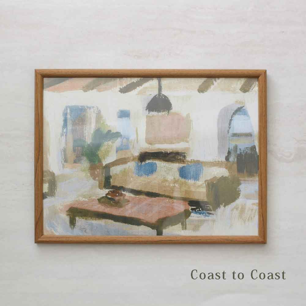 【P10倍】Coast to Coast オーストラリア直輸入 2026年春夏（SS）新作 1枚売り ガラスプリントアート 木製フレーム付き 天然木 北欧 モダン アートポスター 壁掛け 大判 寝室 玄関 書斎 店舗 ディスプレイ ギフト 引っ越し祝い 新生活海外インテリア 10,039円