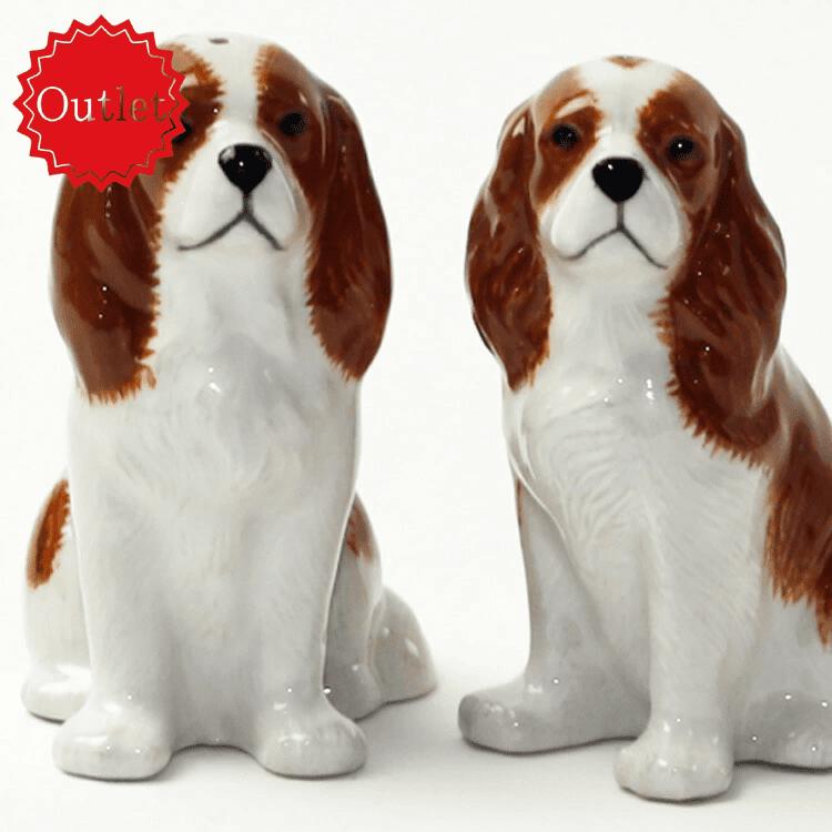 【ITALY】キャバリア　コッカースパニエル　犬　陶器　オブジェ　玄関　オブジェ qude1664bh-out1.jpg