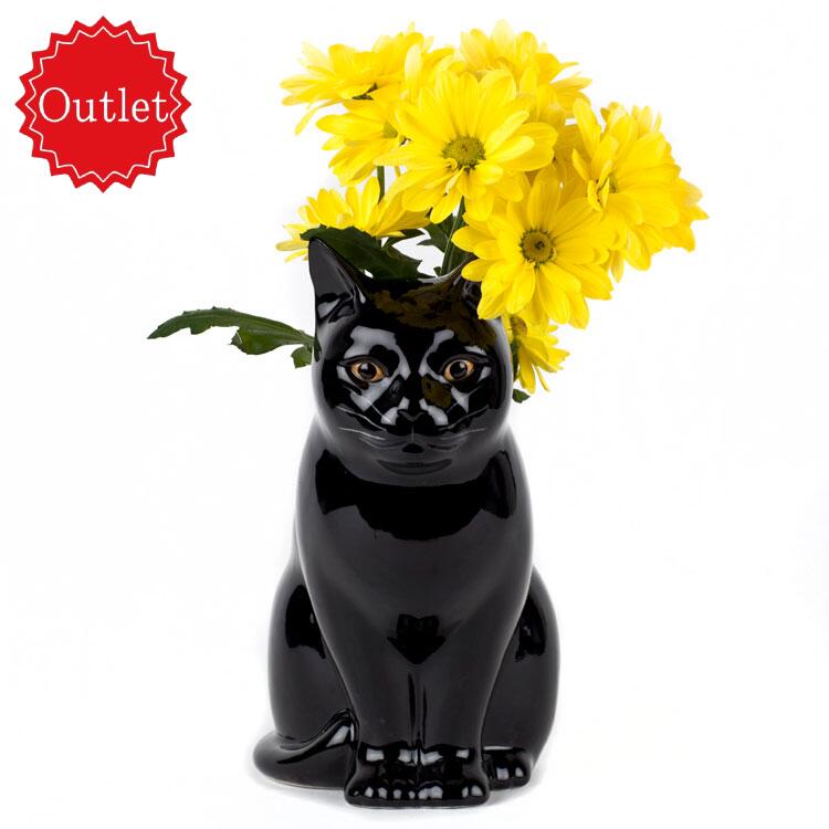 ✨一輪挿し フラワーベース ネコ　黒✨ フラワーベース | 一輪挿し | 猫 | ペンスタンド | ペルシャ