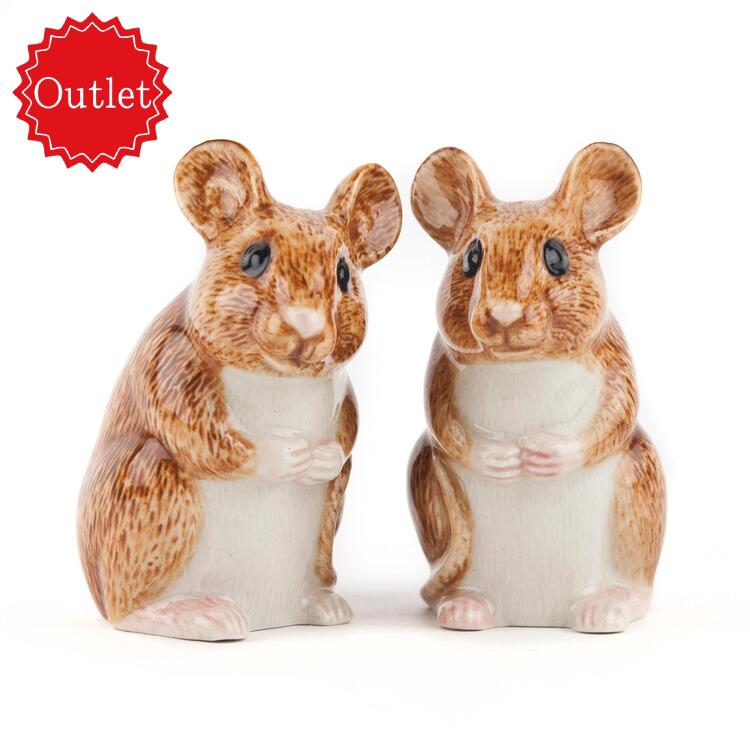 【P10倍】【アウトレット品】【在庫限り】Quail Ceramics ねずみのソルト&ペッパー 塩コショウ入れ セット 雑貨 グッズ 北欧 調味料 かわいい 鼠 ネズミ おもしろ キッチン ダイニング 陶器 プレゼント 誕生日 記念日 クエイル ギフト海外インテリア