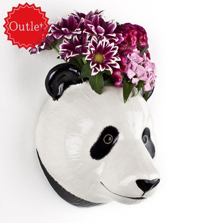 【P10倍】【アウトレット品】【在庫限り】Quail Ceramics パンダ 花瓶 壁掛け 雑貨 グッズ 北欧 一輪挿し かわいい おもしろ 壁掛け花瓶 ぱんだ 中国 癒し系 ウォールデコ アート 陶器 プレゼント 記念日 クエイル Panda ギフト海外インテリア 7,252円
