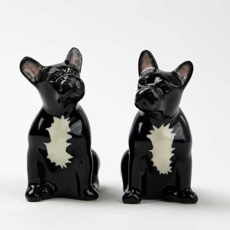 【楽天市場】FrenchBulldog B&Wのフィギアセット イギリス Quail Ceramics 動物 置物 オブジェ インテリア 陶器