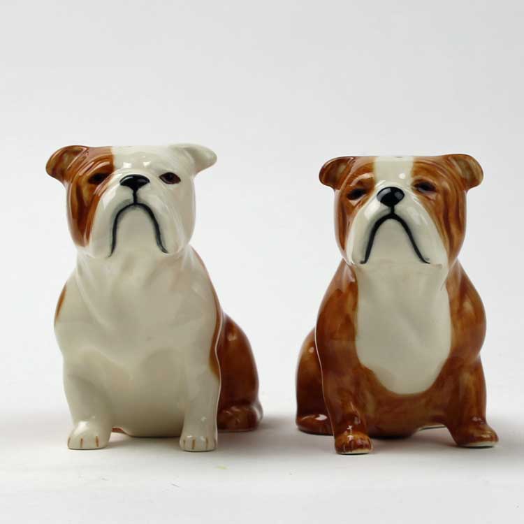 【P10倍】【在庫限り】 Quail Ceramics クエールセラミックス 英国ブランド EnglishBulldogのフィギアセット 動物 置物 オブジェ 陶器 犬好き ブルドッグ イングリッシュ・ブルドッグ ペアーギフト海外インテリア