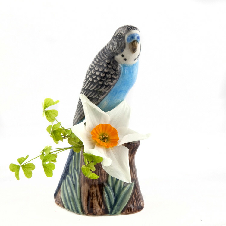 陶器製花瓶と鳥のオブジェ 陶器製花瓶と鳥のオブジェ 鳥の花器 white(A,B) | YokoPottery