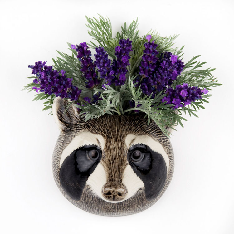 【楽天市場】Raccoon Wall Vase アライグマの壁掛け イギリス Quail Ceramics アニマルヘッド アニマル雑貨 動物