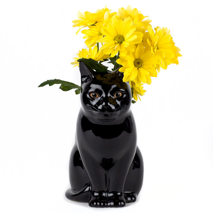 楽天市場】Lucky3Figure 黒猫のフィギュア Quail Ceramics 猫雑貨 置物