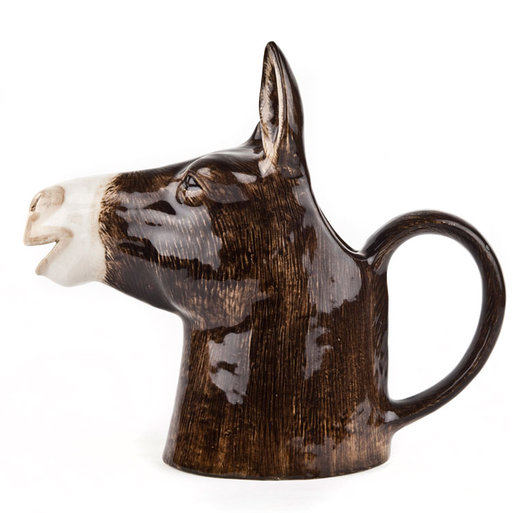 Donkey Jug L ロバのジャグ 花瓶 イギリス Quail Ceramics 動物 置物 オブジェ インテリア 磁器製 水差し ロバ Korkmazmauritius Com