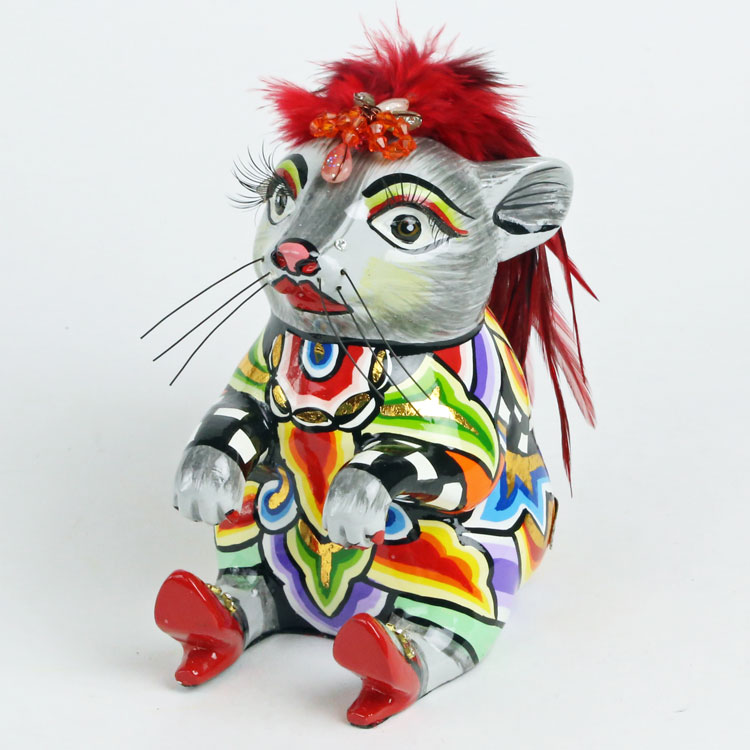 Mouse Ginger Toms Drag ねずみ ラット 鼠 二十日鼠 ハンドペインティング ポップミュージック アート トムズドラッグ トーマス ホフマン オーナメント 装飾品 演芸会窗 Doorswindowsstairs Co Uk