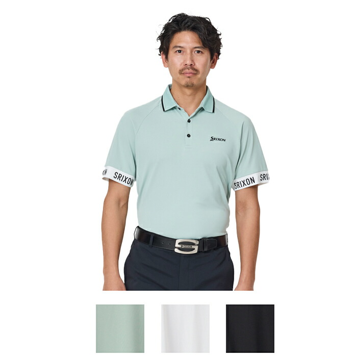 【新品タグ付き】ロゴプリントモックネックSS MEN】フロントロゴ モックネックシャツ