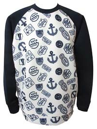【muta/ムータ】 muta MARINE ムータマリン 秋冬商品入荷 MMBC-220219-S-NV ネイビー ボンディング クルーネックプルオーバー ロゴアレンジメント 防寒 ゴルフ デイリー/ラスト1点!!Lサイズ|Durini99(ダブルナインズ)