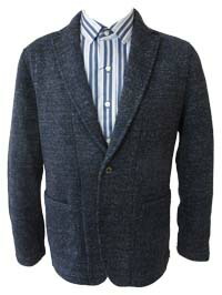McGREGOR / マックレガー 秋冬商品 111243605-49 ネイビー 50%OFF メンズ フリース ジャケット ヘリンボーン テーラード フリース裏 防寒 ライトアウター/Lサイズ｜Durini99（ダブルナインズ）