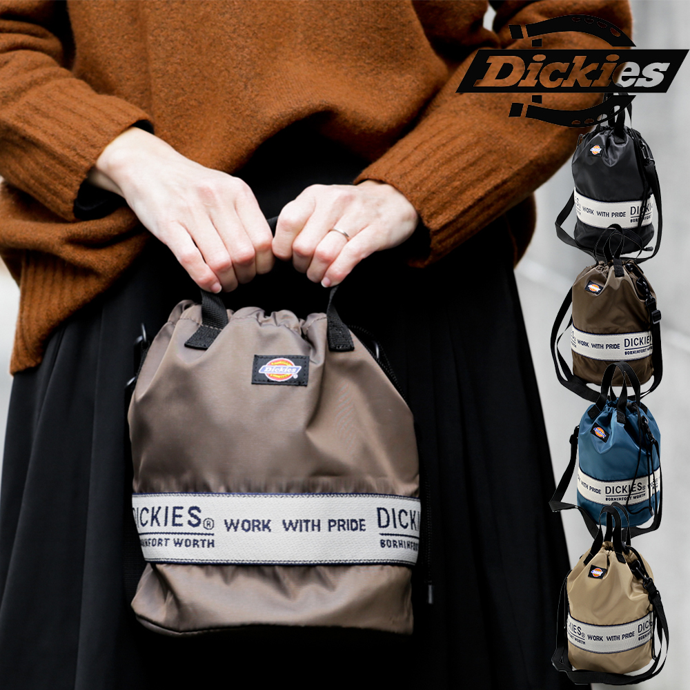 楽天市場 Dickies ディッキーズ ワイドロゴテープ 巾着 ショルダーバッグ メンズ レディース ショルダー 斜めがけ バッグ あす楽対応 Dwears