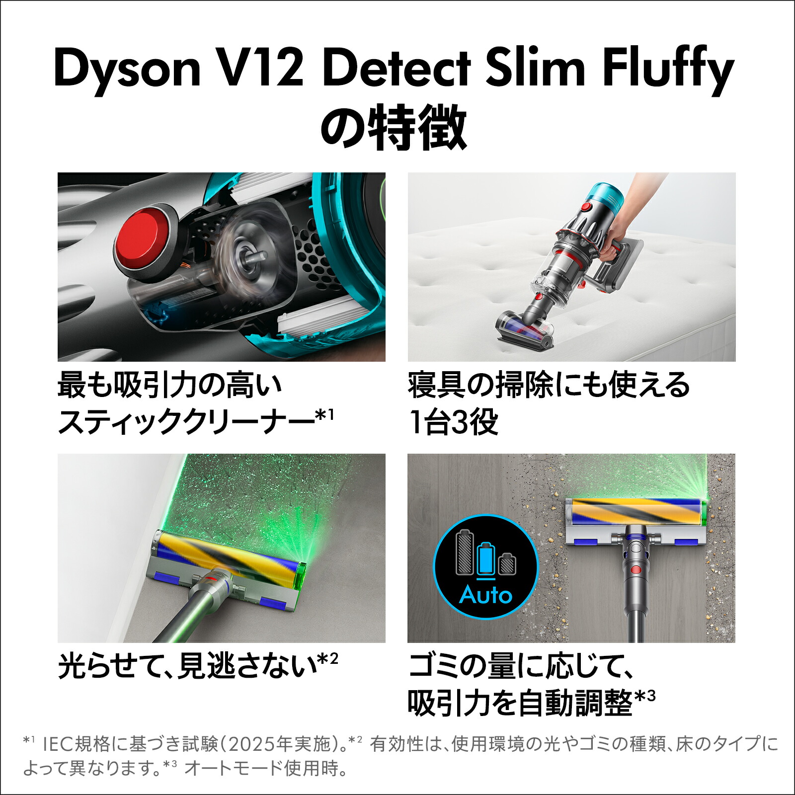 ダイソン Dyson V12 Detect Slim Fluffy 掃除機 コードレス掃除機
