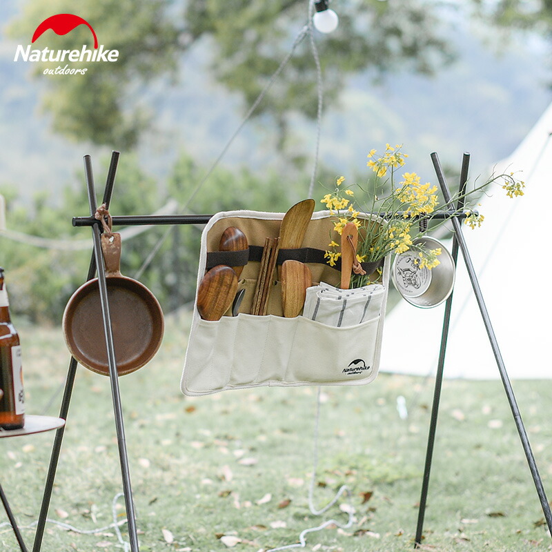 【NatureHike】カトラリーケース食器収納バッグ収納ポケットツールロールポーチ保管バッグ工具袋布巻きキャンプ車中泊アウトドアBBQ登山
