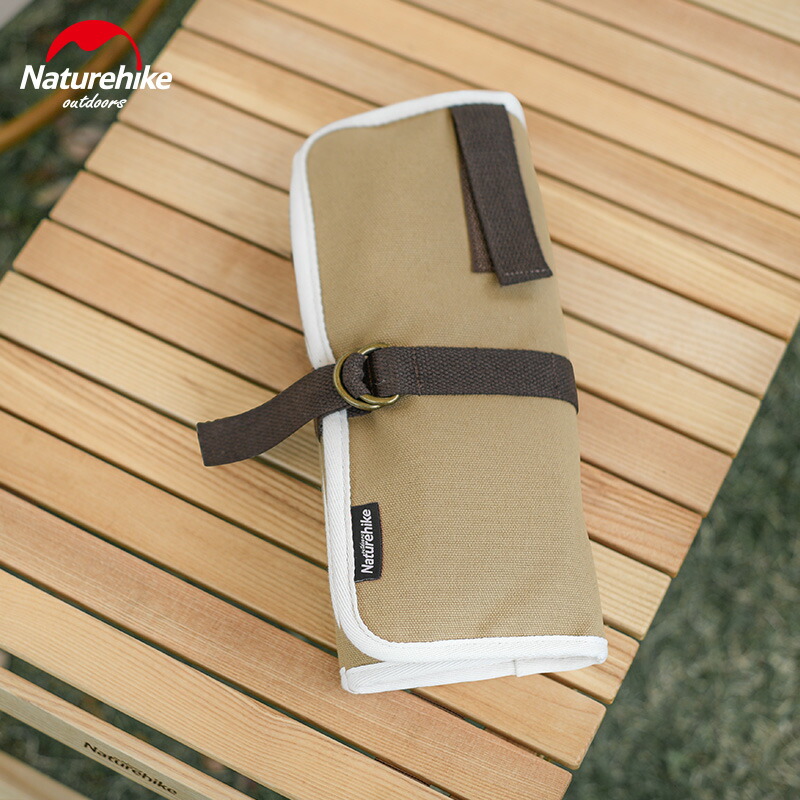 【NatureHike】カトラリーケース食器収納バッグ収納ポケットツールロールポーチ保管バッグ工具袋布巻きキャンプ車中泊アウトドアBBQ登山