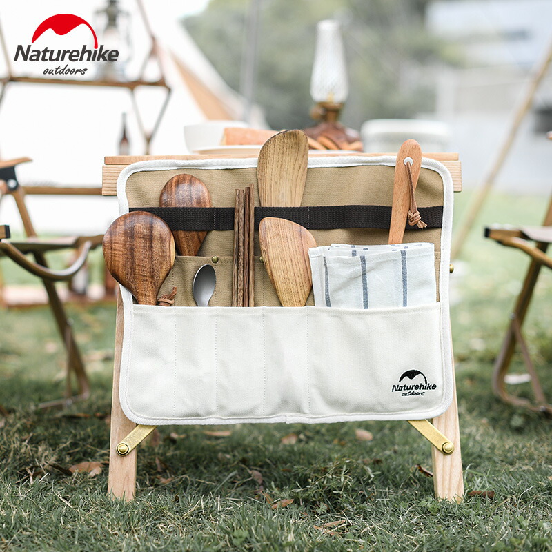 【NatureHike】カトラリーケース食器収納バッグ収納ポケットツールロールポーチ保管バッグ工具袋布巻きキャンプ車中泊アウトドアBBQ登山